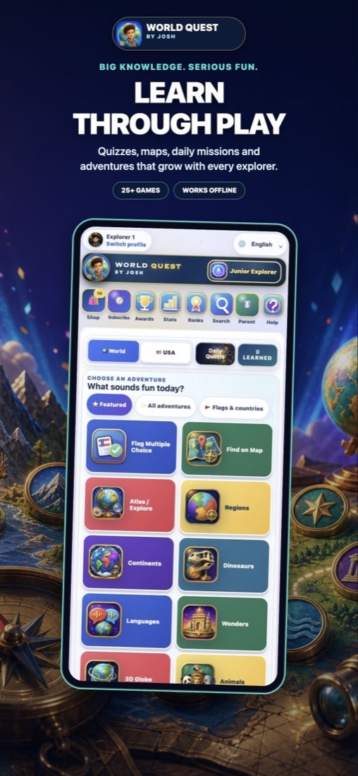 Josh's World Quest App Store preview 2